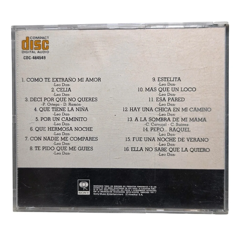 Leo Dan Latin Pop CD Album 16 Tracks Sony Music CDC-464549 Good Condition‎